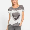 Kurzarmshirt mit Herz-Motiv