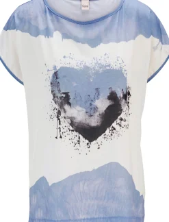 Kurzarmshirt mit Herz-Motiv