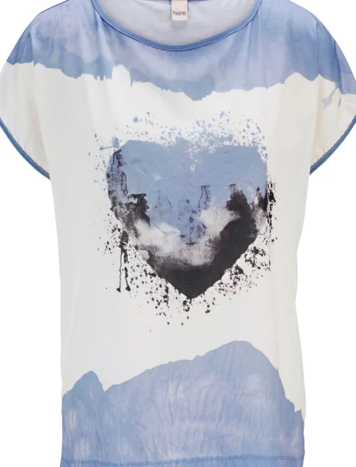 Kurzarmshirt mit Herz-Motiv