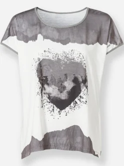 Kurzarmshirt mit Herz-Motiv