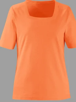 Kurzarmshirt mit Karree-Ausschnitt