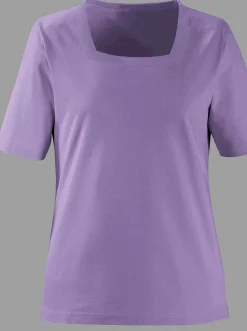 Kurzarmshirt mit Karree-Ausschnitt