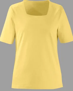 Kurzarmshirt mit Karree-Ausschnitt