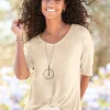 Kurzarmshirt mit Knoten-Optik