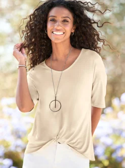 Kurzarmshirt mit Knoten-Optik