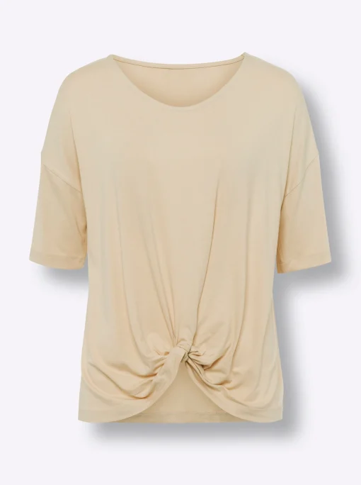 Kurzarmshirt mit Knoten-Optik