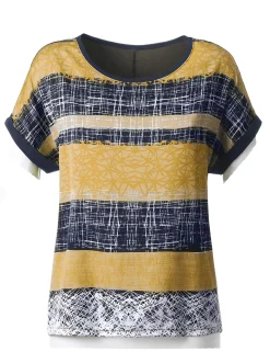 Kurzarmshirt mit Matt-Satin