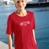 Kurzarmshirt mit Muschel-Druck