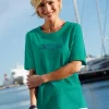 Kurzarmshirt mit Muschel-Druck