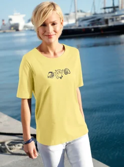 Kurzarmshirt mit Muschel-Druck