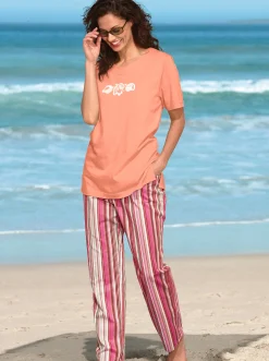 Kurzarmshirt mit Muschel-Druck