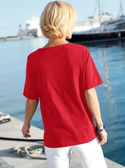 Kurzarmshirt mit Muschel-Druck