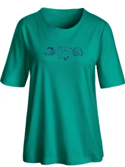 Kurzarmshirt mit Muschel-Druck