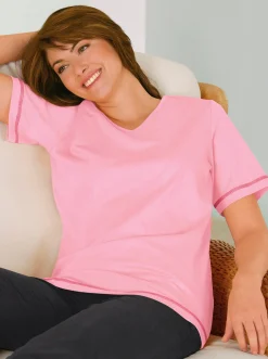 Kurzarmshirt mit Seitenschlitzen