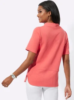 Kurzarmshirt mit Stehkragen
