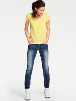 Kurzarmshirt mit Transparenz-Effekt