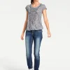 Kurzarmshirt mit Transparenz-Effekt