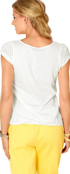 Kurzarmshirt mit Transparenz-Effekt