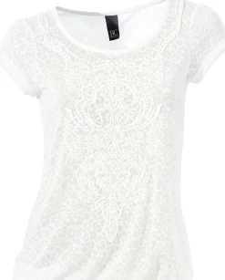Kurzarmshirt mit Transparenz-Effekt