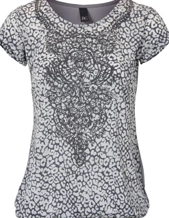 Kurzarmshirt mit Transparenz-Effekt