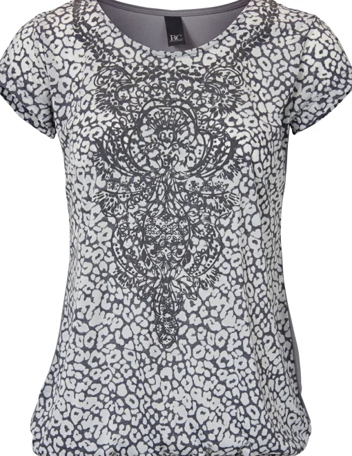 Kurzarmshirt mit Transparenz-Effekt
