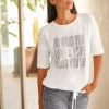 Kurzarmshirt mit Tunnelzug am Saum