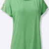 Kurzarmshirt mit U-Boot-Ausschnitt