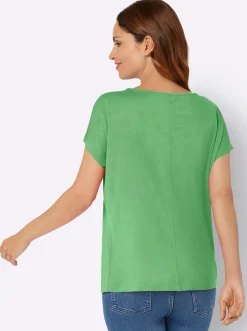 Kurzarmshirt mit U-Boot-Ausschnitt