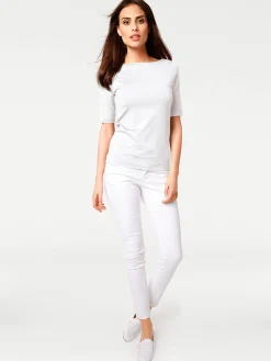 Kurzarmshirt mit V-Ausschnitt hinten