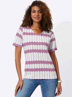 Kurzarmshirt mit V-Ausschnitt