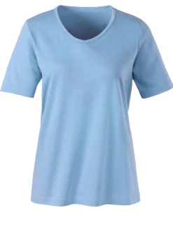 Kurzarmshirt mit V-Ausschnitt