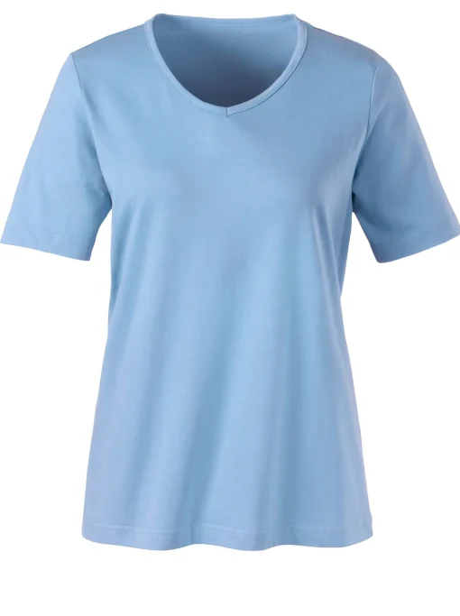 Kurzarmshirt mit V-Ausschnitt