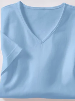 Kurzarmshirt mit V-Ausschnitt