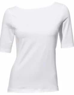 Kurzarmshirt mit V-Ausschnitt hinten
