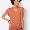Kurzarmshirt Saum in Knoten-Optik