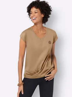 Kurzarmshirt Saum in Knoten-Optik
