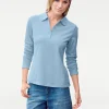 Langarm-Poloshirt in Pikee-Qualität