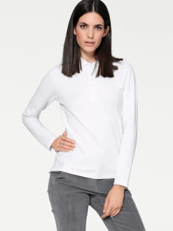 Langarm-Poloshirt in Pikee-Qualität