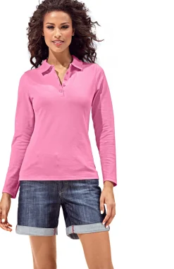 Langarm-Poloshirt in Pikee-Qualität