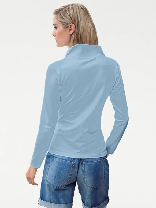 Langarm-Poloshirt in Pikee-Qualität