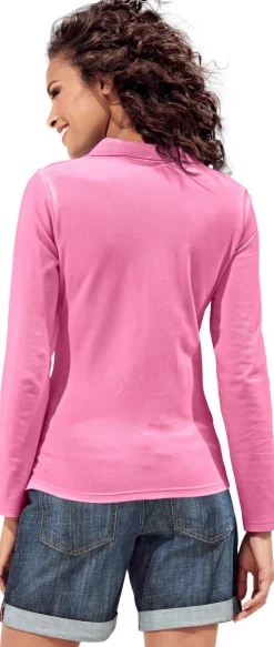 Langarm-Poloshirt in Pikee-Qualität