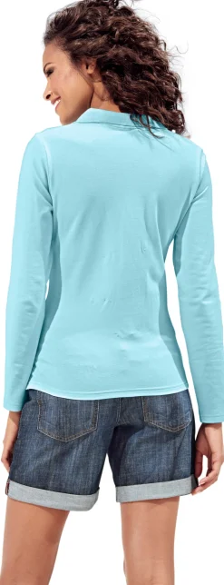Langarm-Poloshirt in Pikee-Qualität