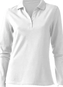 Langarm-Poloshirt in Pikee-Qualität