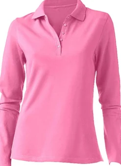 Langarm-Poloshirt in Pikee-Qualität