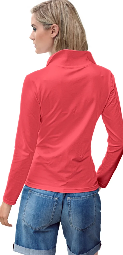 Langarm-Poloshirt in Pikee-Qualität