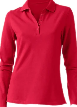 Langarm-Poloshirt in Pikee-Qualität