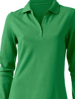 Langarm-Poloshirt in Pikee-Qualität