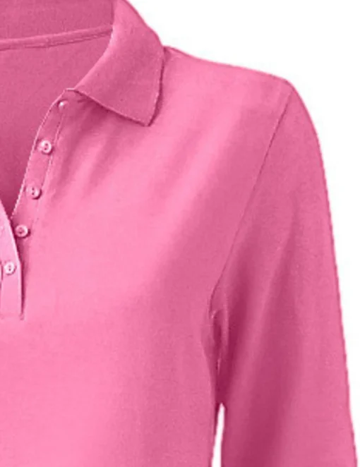 Langarm-Poloshirt in Pikee-Qualität