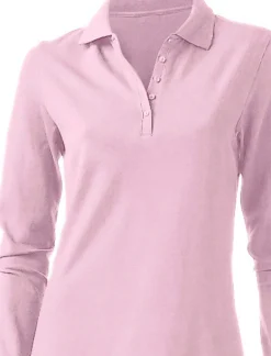 Langarm-Poloshirt in Pikee-Qualität