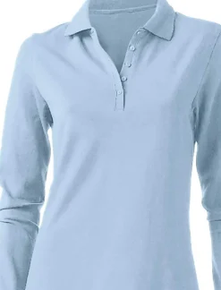 Langarm-Poloshirt in Pikee-Qualität